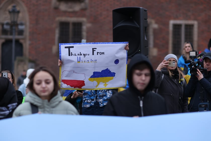 Wrocławskie uroczystości w rocznicę bohaterskiego oporu Ukraińców przeciwko rosyjskiej inwazji