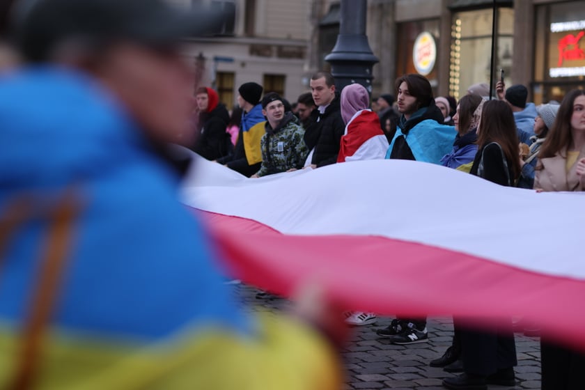 Wrocławskie uroczystości w rocznicę bohaterskiego oporu Ukraińców przeciwko rosyjskiej inwazji