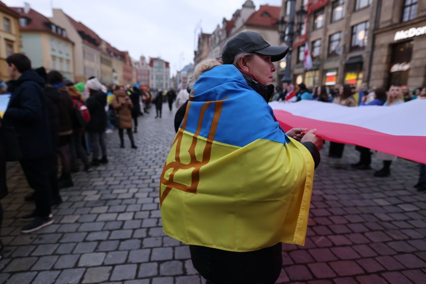Wrocławskie uroczystości w rocznicę bohaterskiego oporu Ukraińców przeciwko rosyjskiej inwazji