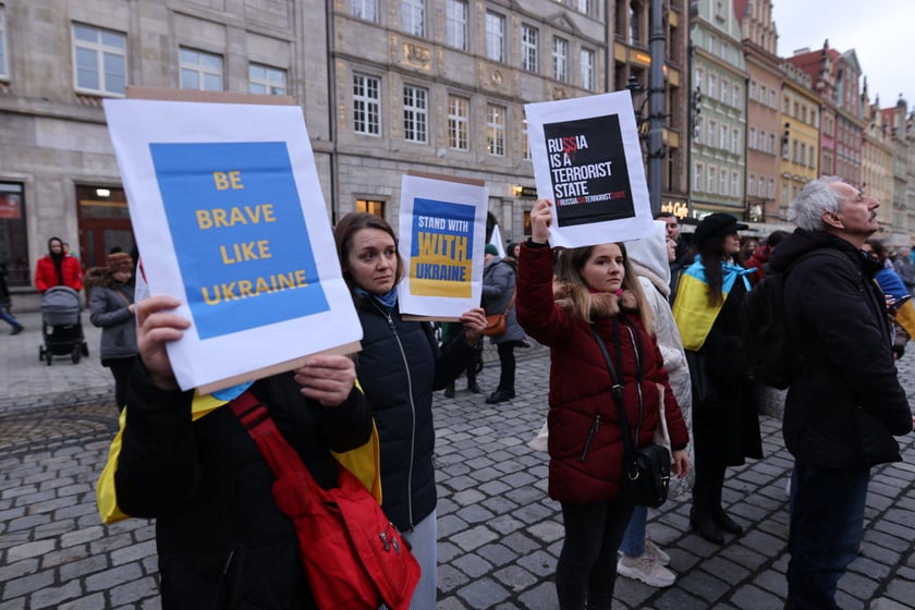 Wrocławskie uroczystości w rocznicę bohaterskiego oporu Ukraińców przeciwko rosyjskiej inwazji