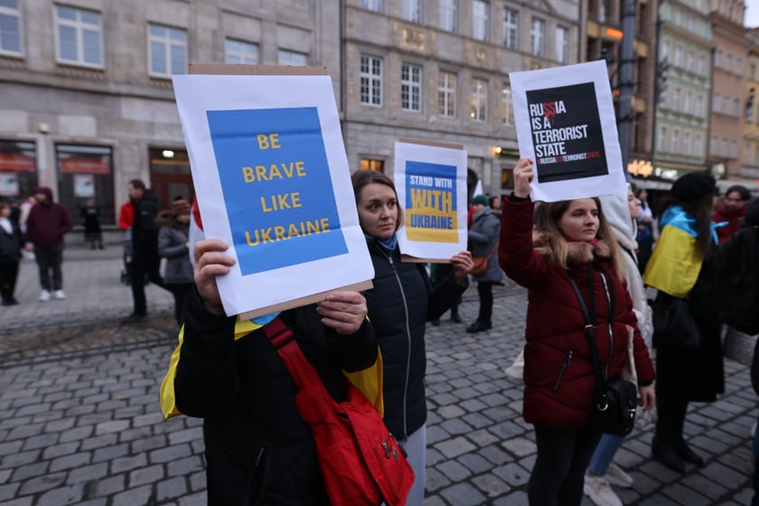 Wrocławskie uroczystości w rocznicę bohaterskiego oporu Ukraińców przeciwko rosyjskiej inwazji