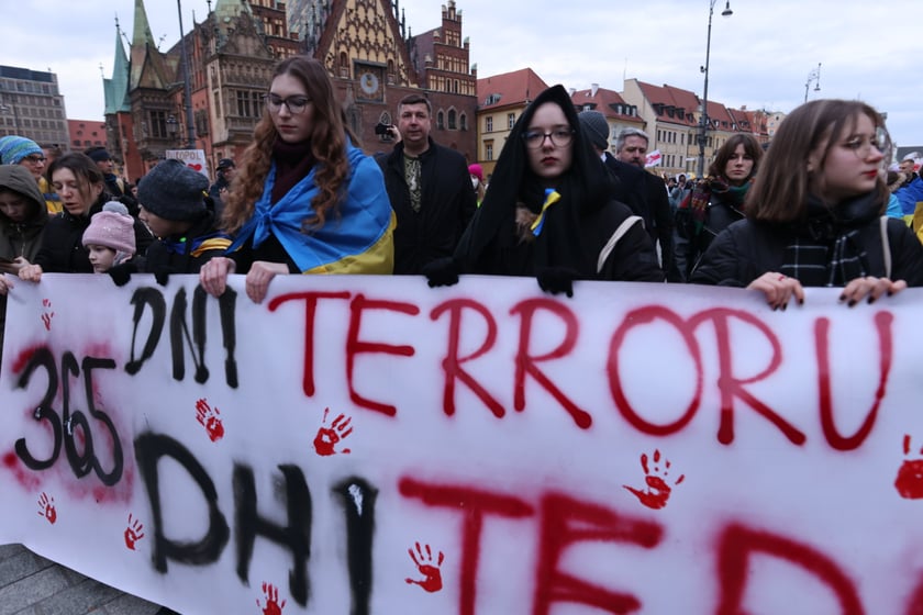 Wrocławskie uroczystości w rocznicę bohaterskiego oporu Ukraińców przeciwko rosyjskiej inwazji