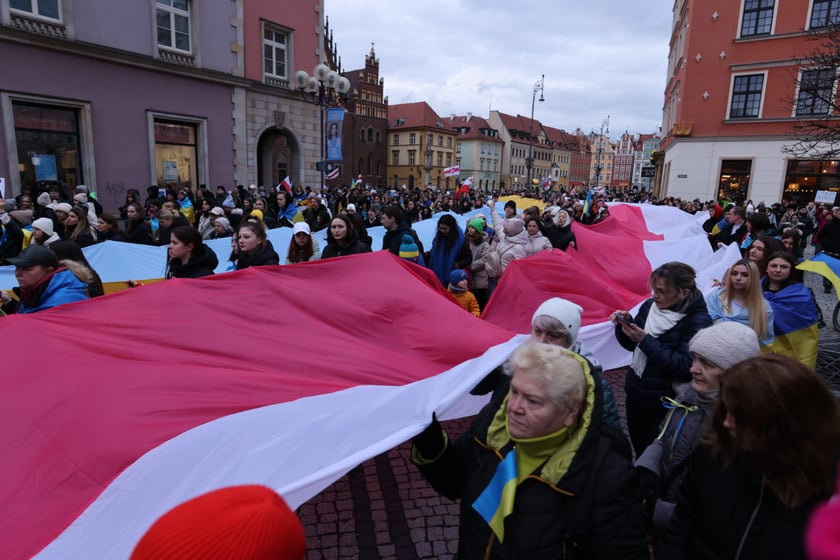 Wrocławskie uroczystości w rocznicę bohaterskiego oporu Ukraińców przeciwko rosyjskiej inwazji