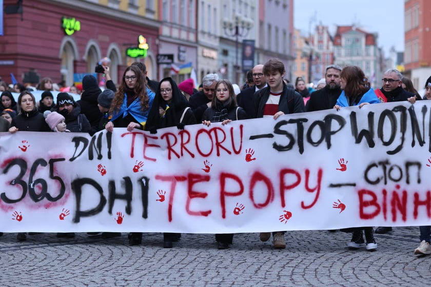 Wrocławskie uroczystości w rocznicę bohaterskiego oporu Ukraińców przeciwko rosyjskiej inwazji
