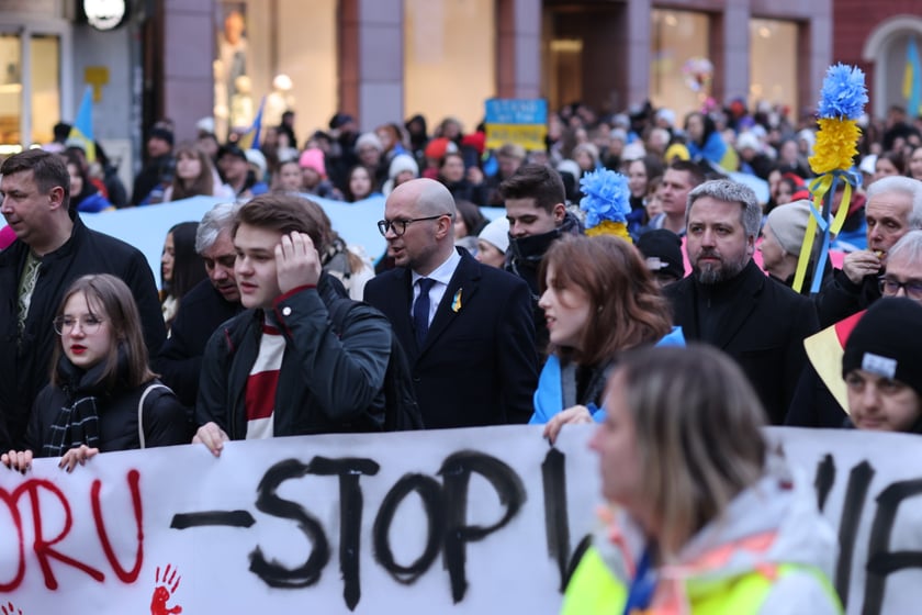 Wrocławskie uroczystości w rocznicę bohaterskiego oporu Ukraińców przeciwko rosyjskiej inwazji
