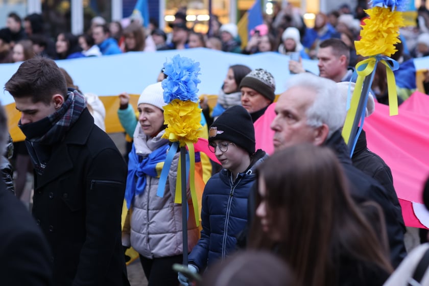 Wrocławskie uroczystości w rocznicę bohaterskiego oporu Ukraińców przeciwko rosyjskiej inwazji