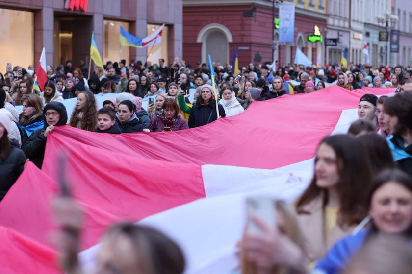 Wrocławskie uroczystości w rocznicę bohaterskiego oporu Ukraińców przeciwko rosyjskiej inwazji