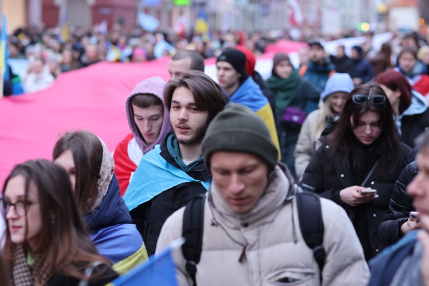 Wrocławskie uroczystości w rocznicę bohaterskiego oporu Ukraińców przeciwko rosyjskiej inwazji