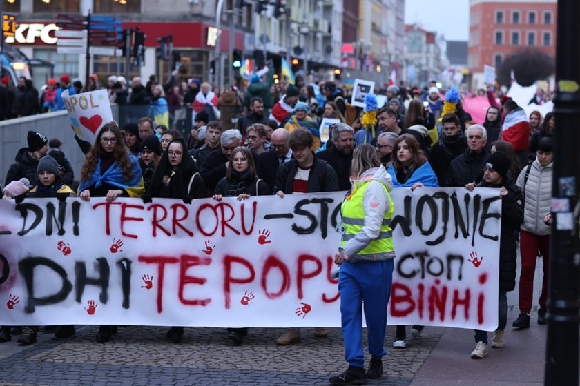 Wrocławskie uroczystości w rocznicę bohaterskiego oporu Ukraińców przeciwko rosyjskiej inwazji