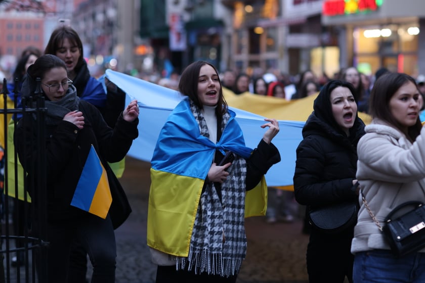 Wrocławskie uroczystości w rocznicę bohaterskiego oporu Ukraińców przeciwko rosyjskiej inwazji