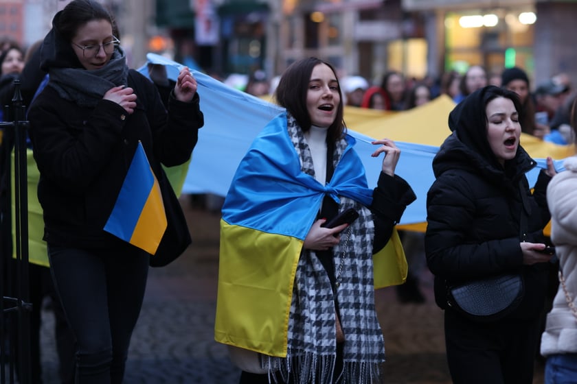 Wrocławskie uroczystości w rocznicę bohaterskiego oporu Ukraińców przeciwko rosyjskiej inwazji