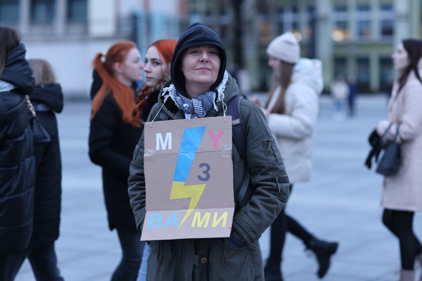 Wrocławskie uroczystości w rocznicę bohaterskiego oporu Ukraińców przeciwko rosyjskiej inwazji