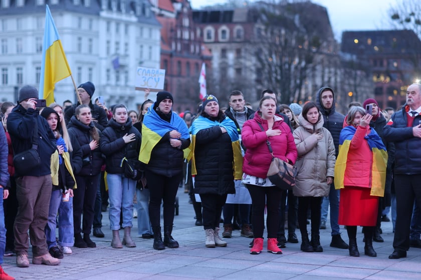 Wrocławskie uroczystości w rocznicę bohaterskiego oporu Ukraińców przeciwko rosyjskiej inwazji