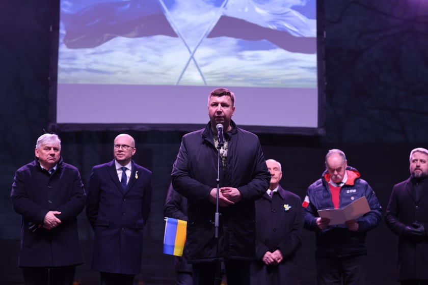 Wrocławskie uroczystości w rocznicę bohaterskiego oporu Ukraińców przeciwko rosyjskiej inwazji