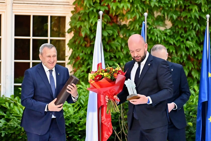 Uroczystość wręczenia Nagrody Jana Nowaka-Jeziorańskiego Andrijowi Deszczycowi.