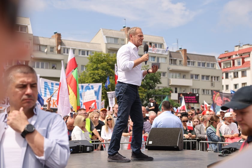 Wiec Donalda Tuska we Wrocławiu