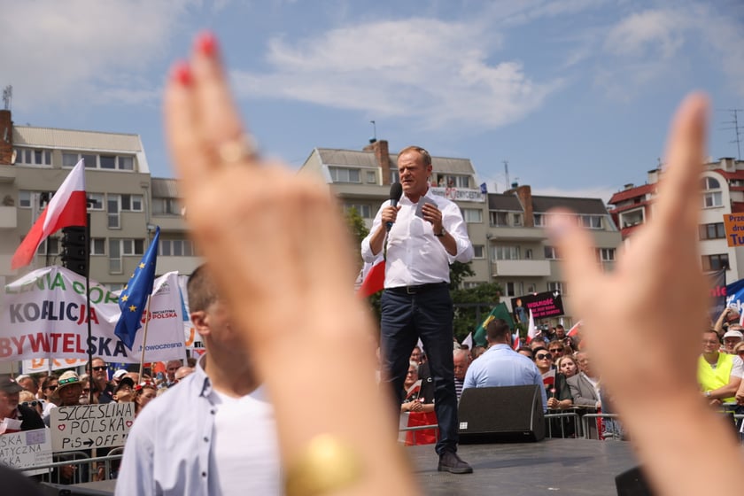 Wiec Donalda Tuska we Wrocławiu