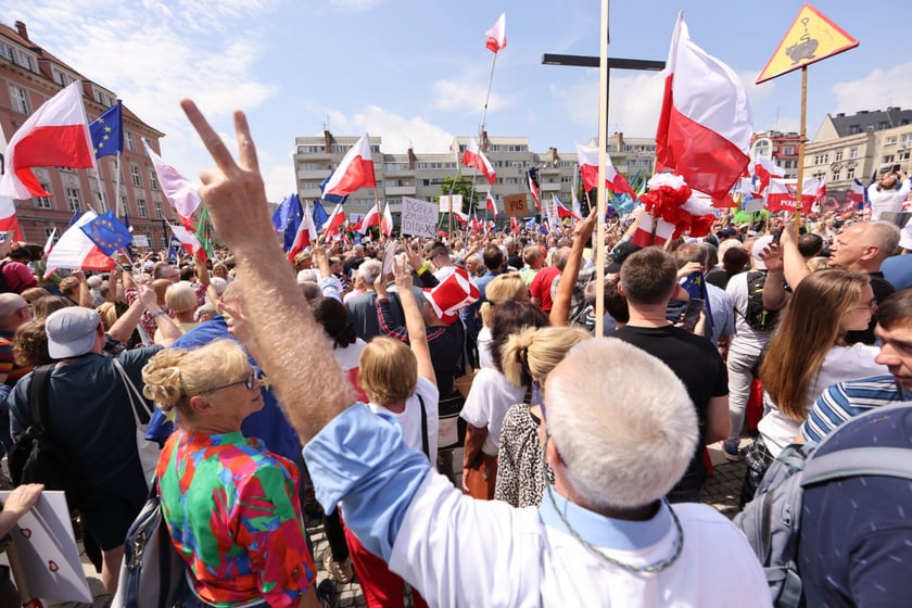 Wiec Donalda Tuska we Wrocławiu