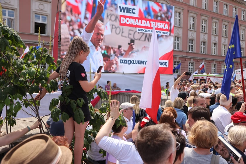 Wiec Donalda Tuska we Wrocławiu