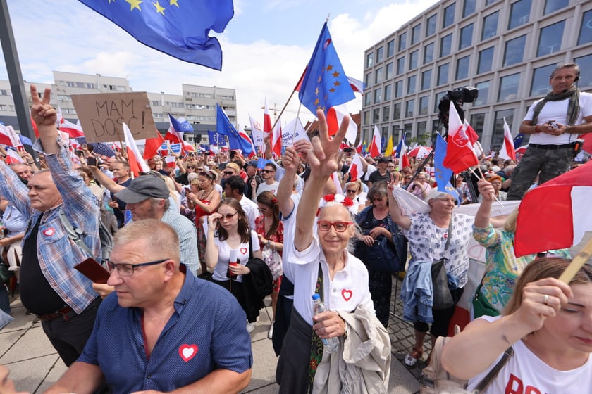Wiec Donalda Tuska we Wrocławiu