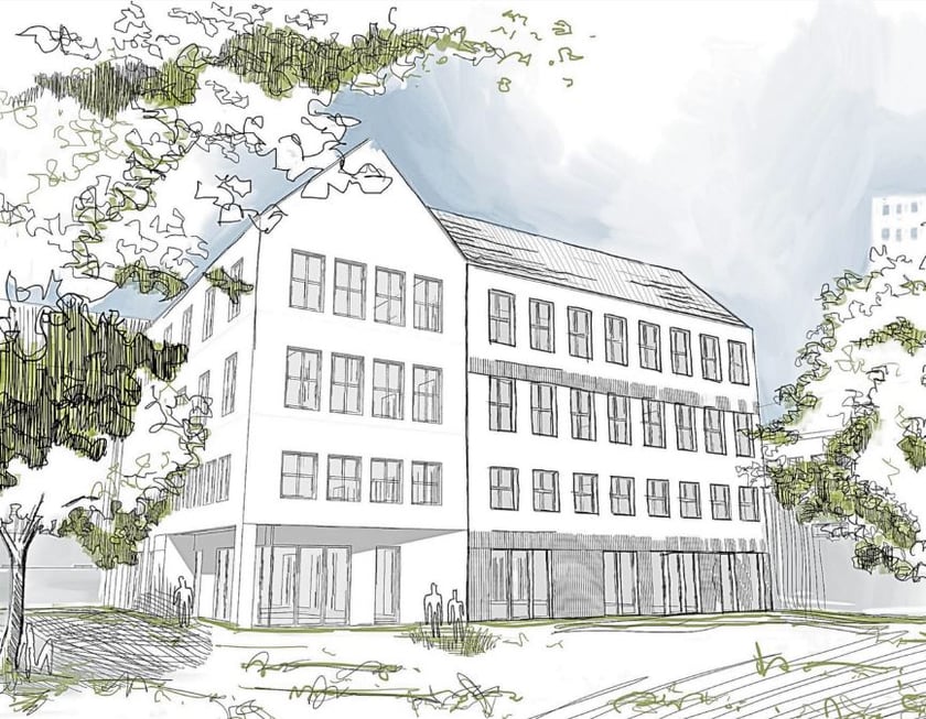 Wizualizacja rozbudowy SP 9 przy ul. Nyskiej