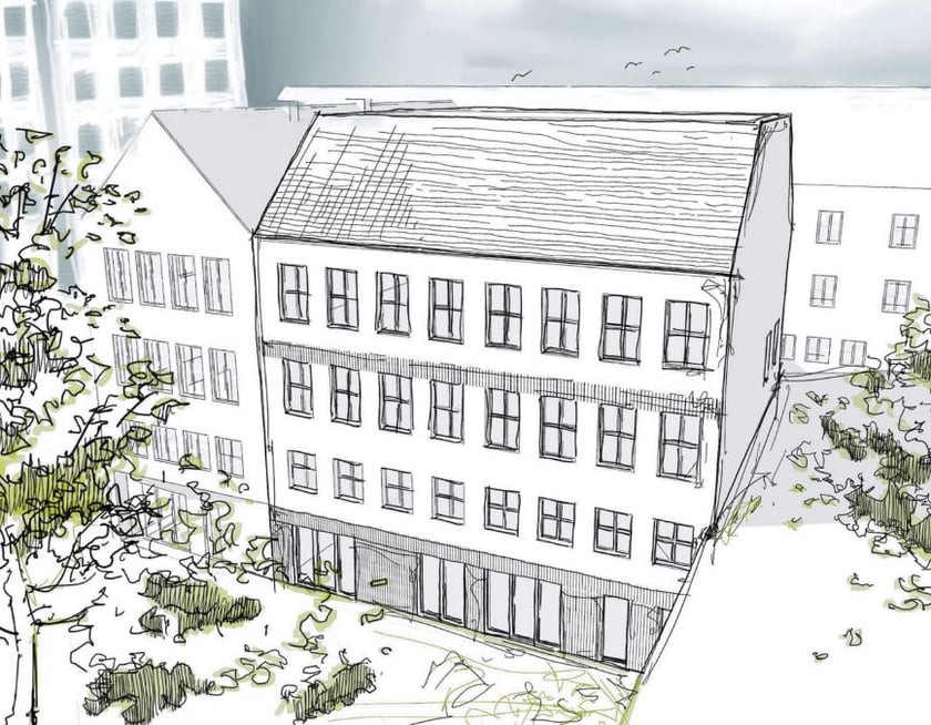 Wizualizacja rozbudowy SP 9 przy ul. Nyskiej