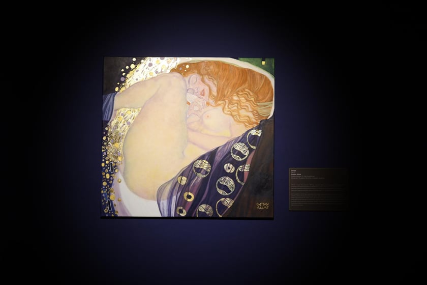 Zdjęcie z wystawy KLIMT – The Immersive Exhibition w hali IASE we Wrocławiu (do 23 lutego 2025)