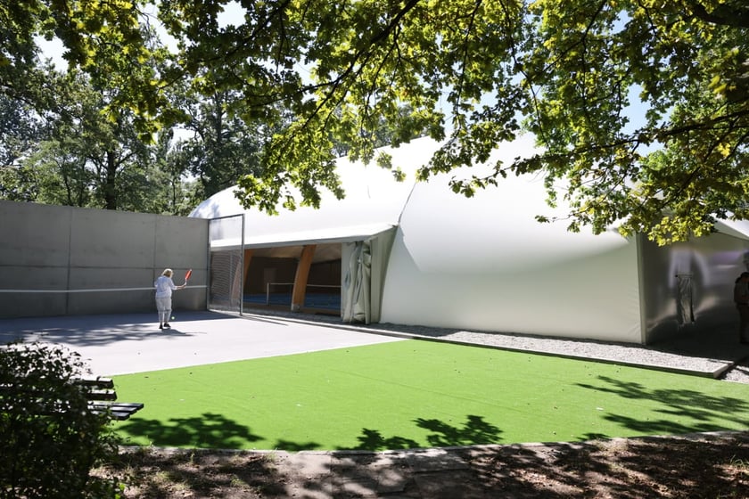 Hala tenisowa i ścianka na Pułtuskiej w dniu otwarcia oficjalnego