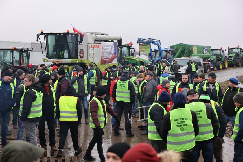 Protest rolników na drogach Dolnego Śląska 9 lutego