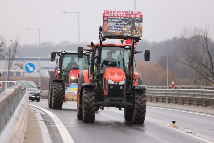 Protest rolników na drogach Dolnego Śląska 9 lutego