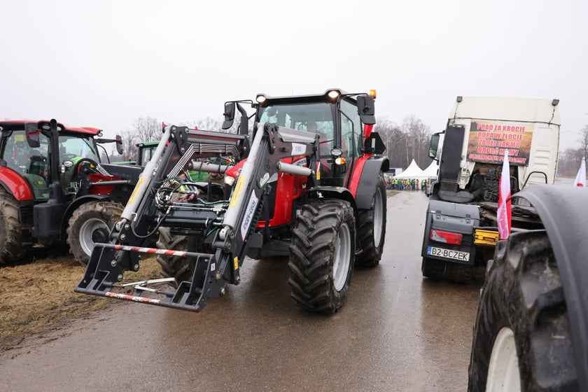 Protest rolników na drogach Dolnego Śląska 9 lutego