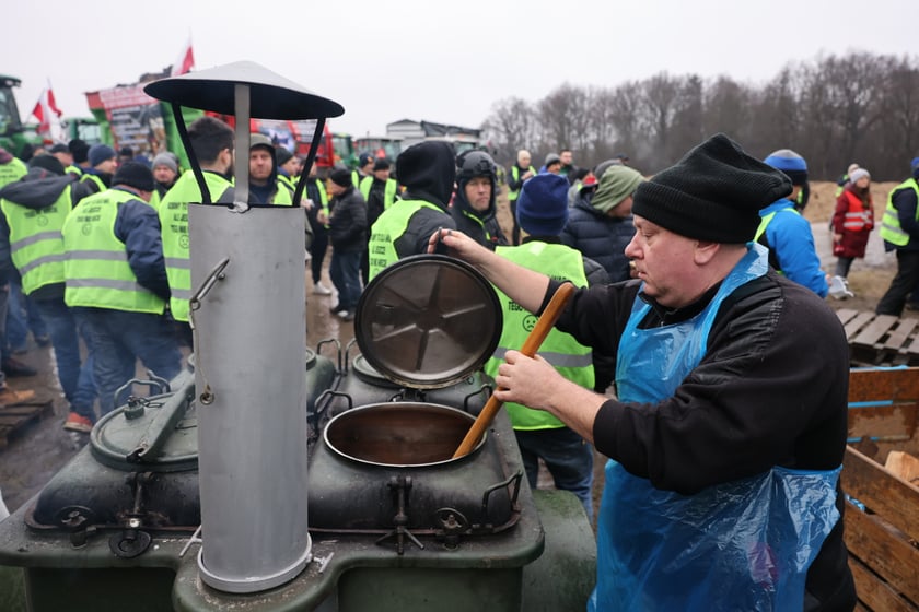 Protest rolników na drogach Dolnego Śląska 9 lutego