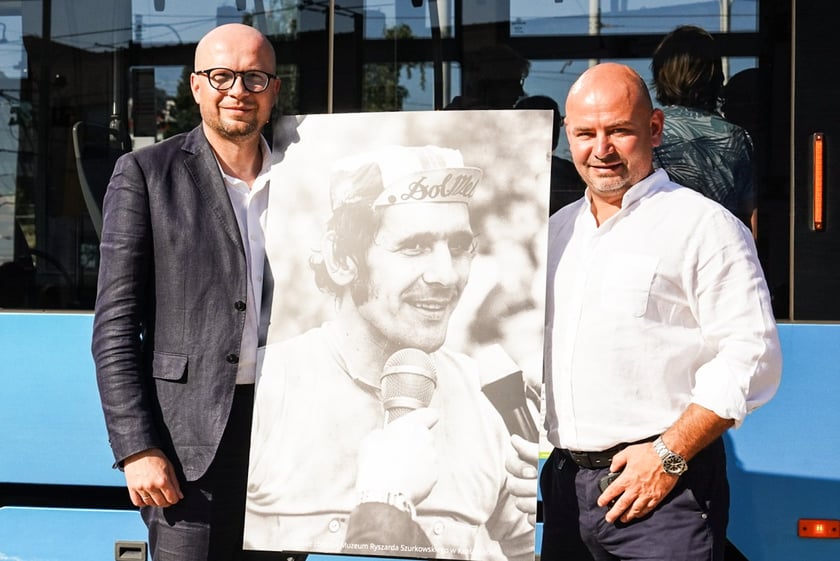 Uroczystość nadania tramwajowi imienia Ryszarda Szurkowskiego, 7 sierpnia 2024, zajezdnia Borek