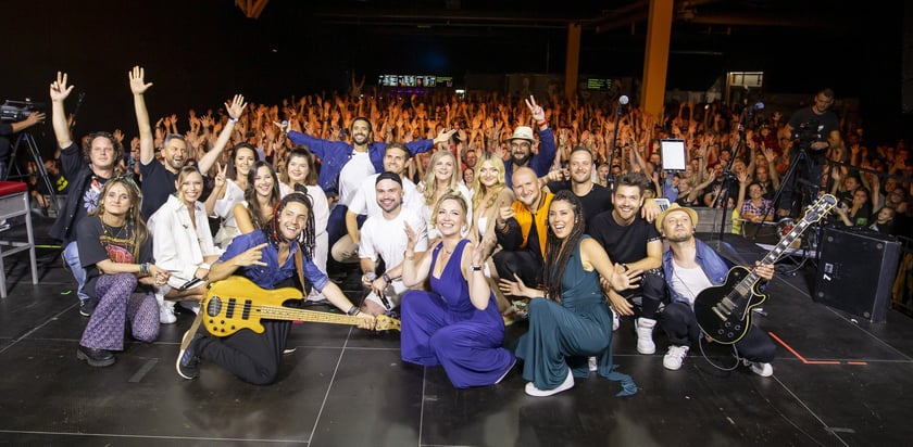 Koncert w rocznice powodzi Wrocław 22 sierpnia, MESAJAH feat, Grubson, Jagoda Kret, Sound?n?Grace, Miodu (Jamal), Gutek (Indios Bravos), I Grades, Kasia Kowalska.