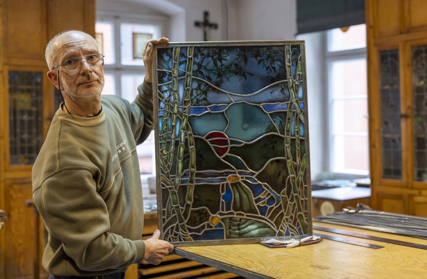 Pracownia witraży Zbigniewa Jaworskiego na Ostrowie Tumskim we Wrocławiu