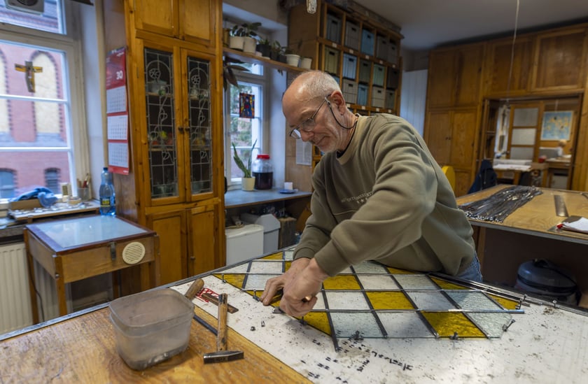 Pracownia witraży Zbigniewa Jaworskiego na Ostrowie Tumskim we Wrocławiu