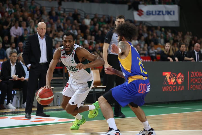 Mecz koszykarzy Śląska Wrocław ze BM Stalą Ostrów Wielkopolski