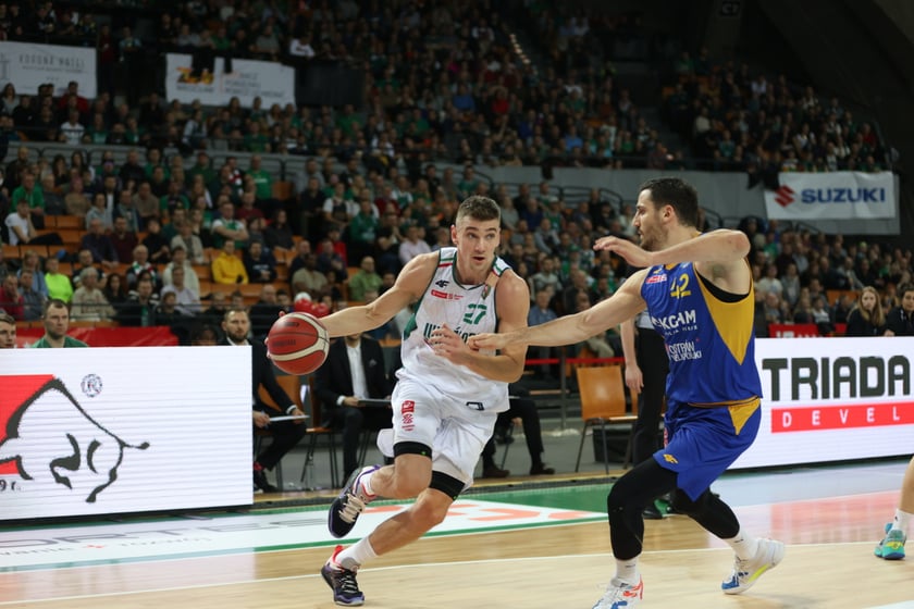 Mecz koszykarzy Śląska Wrocław ze BM Stalą Ostrów Wielkopolski