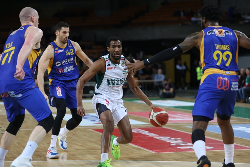 Mecz koszykarzy Śląska Wrocław ze BM Stalą Ostrów Wielkopolski