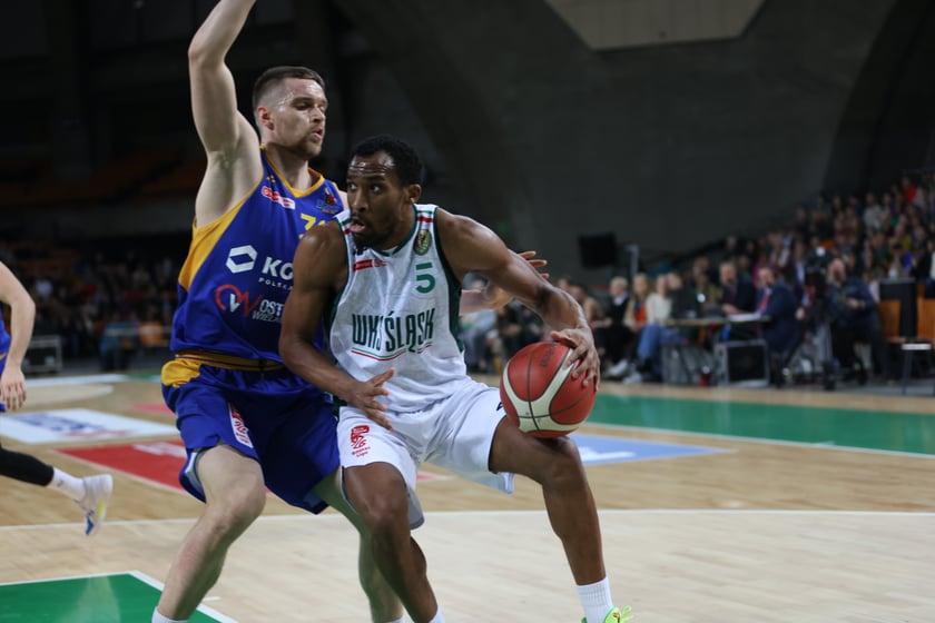 Mecz koszykarzy Śląska Wrocław ze BM Stalą Ostrów Wielkopolski