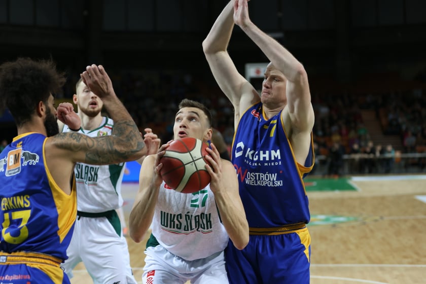 Mecz koszykarzy Śląska Wrocław ze BM Stalą Ostrów Wielkopolski