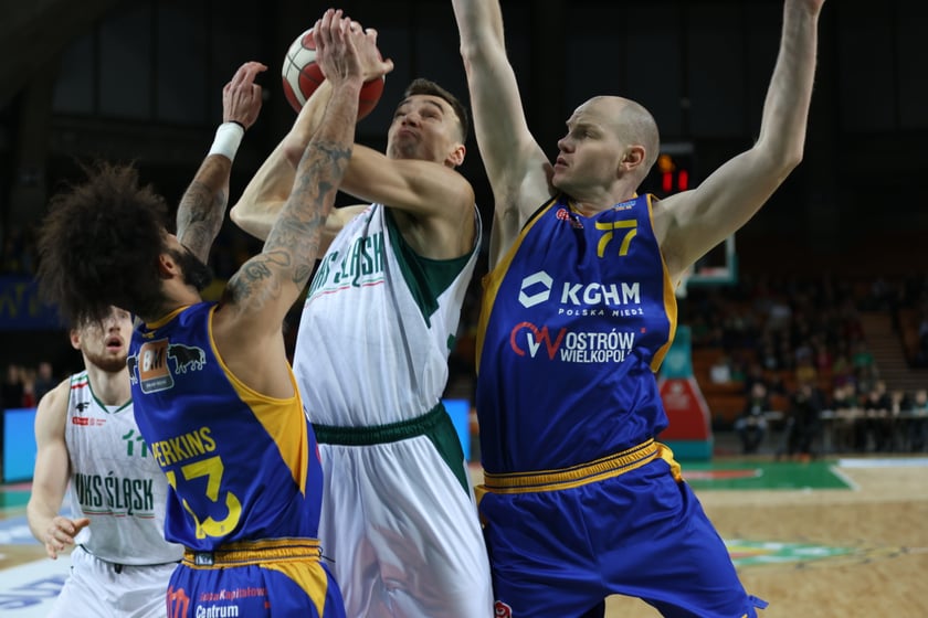 Mecz koszykarzy Śląska Wrocław ze BM Stalą Ostrów Wielkopolski