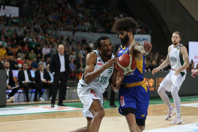 Mecz koszykarzy Śląska Wrocław ze BM Stalą Ostrów Wielkopolski