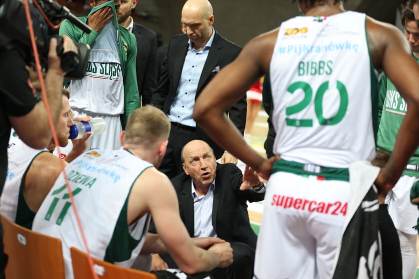 Mecz koszykarzy Śląska Wrocław ze BM Stalą Ostrów Wielkopolski