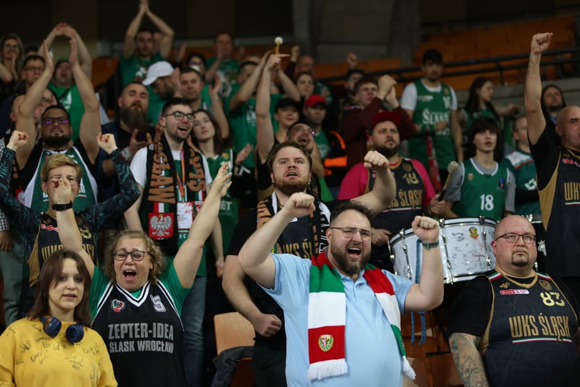 Mecz koszykarzy Śląska Wrocław ze BM Stalą Ostrów Wielkopolski