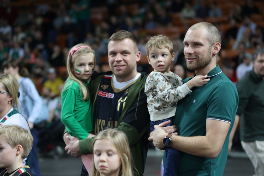 Zdjęcie z niedzielnego meczu koszykarskiego Śląska Wrocław w Hali Stulecia