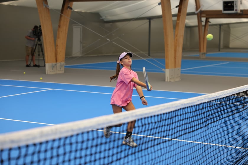 Uroczyste otwarcie hali tenisowej przy Pułtuskiej, 6 września 2023 r.