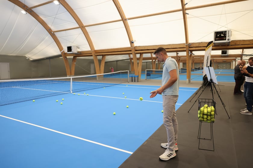 Uroczyste otwarcie hali tenisowej przy Pułtuskiej, 6 września 2023 r.