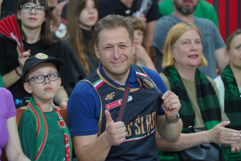 Mecz Śląska Wrocław z Treflem Sopot w Hali Stulecia.