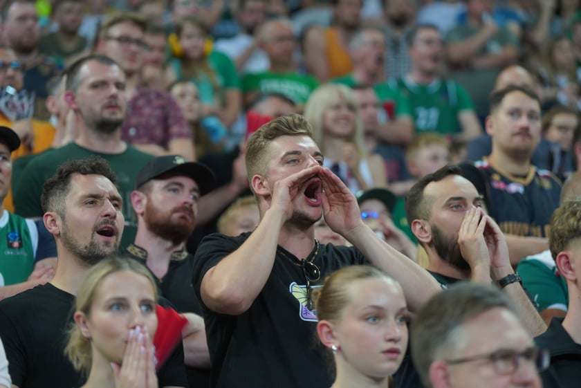 Mecz Śląska Wrocław z Treflem Sopot w Hali Stulecia.